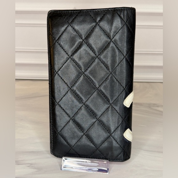 Chanel Cambon Long Bifold Wallet – Black & Pink Leather | Full Set - Picture 5 of 11